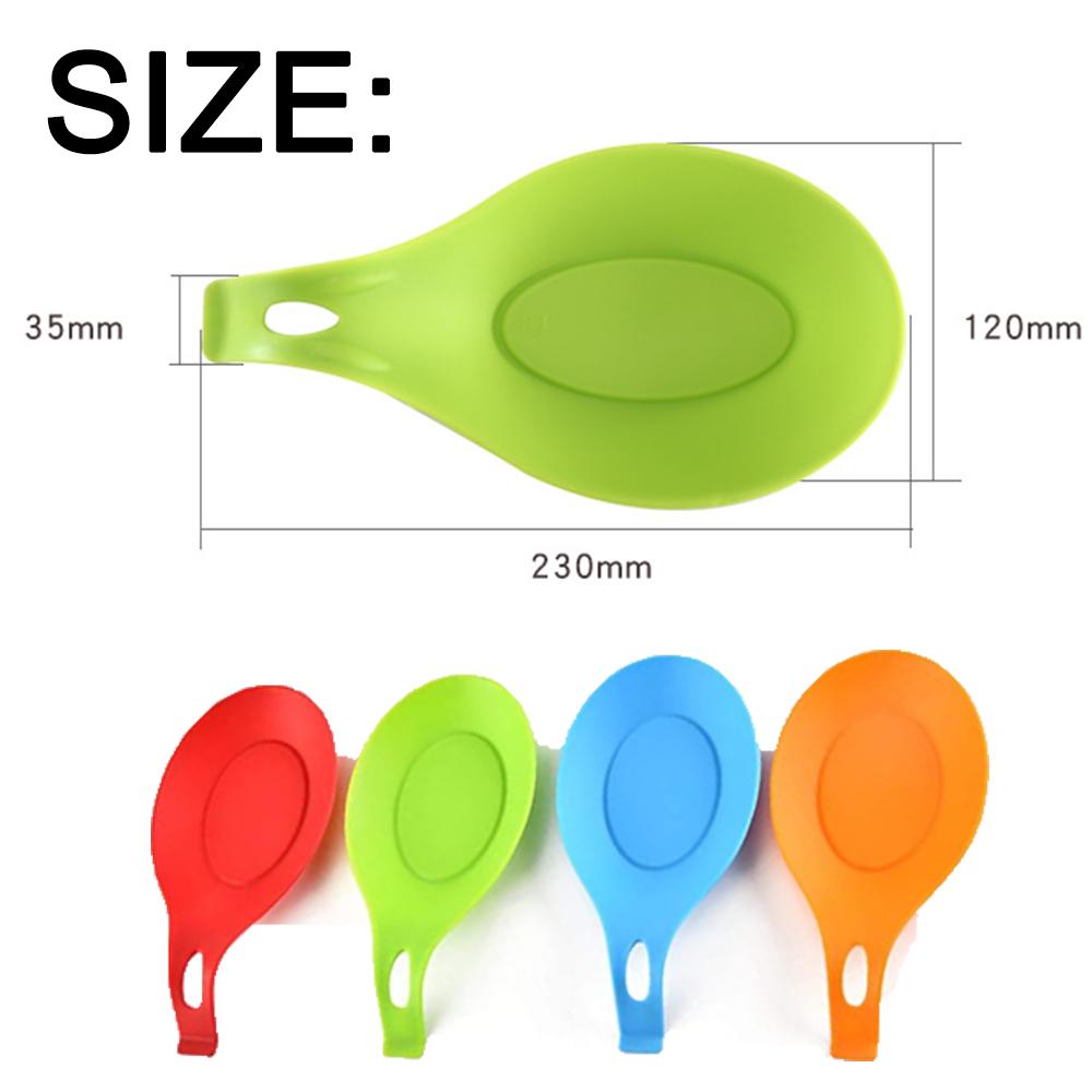 Spoon Rest Silicone Spoon Rest Cooking Utensil Holder Kitchen Supplies Spoon Ladle Rack Household Gadgets Convenience Pad