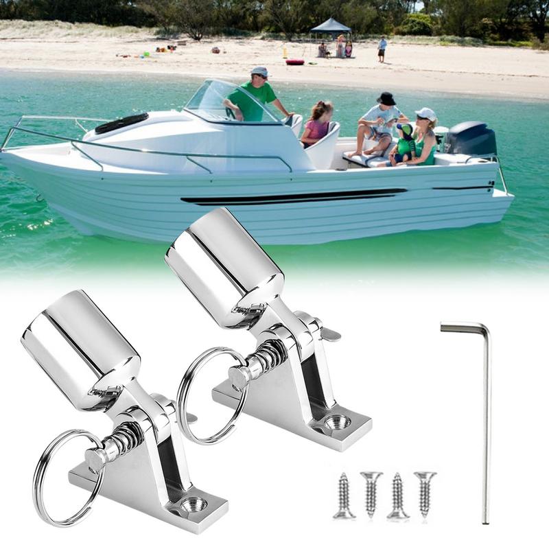 Boat Canopy Hardware 2 Pairs Boat Top Hardware With Quick Release Pin Installation Tools Heavy Duty Canopy Fixing Accessories
