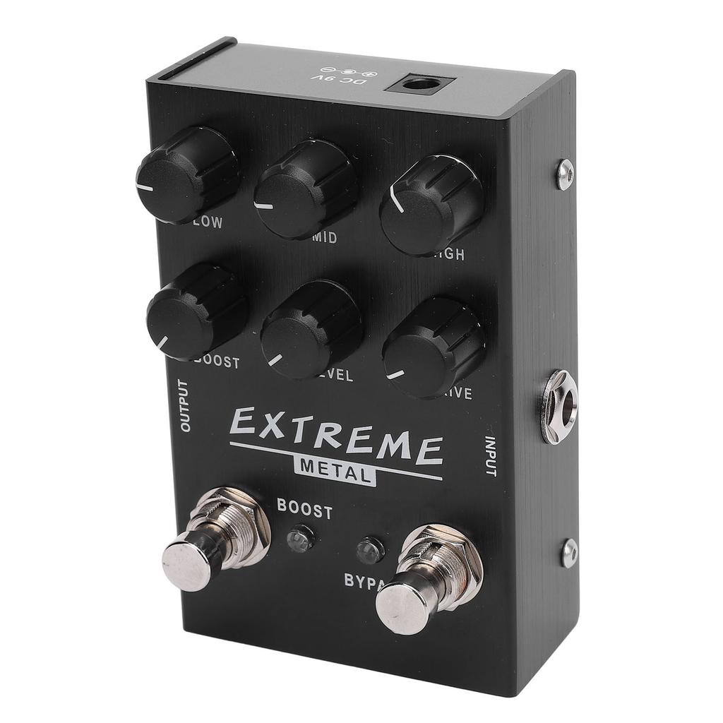 Gitarowy Pedał Efektowy 3-pasmowy EQ Niskie Średnie Wysokie Wzmocnienie Elektryczny Gitarowy Pedał Dystorsyjny DC 9V