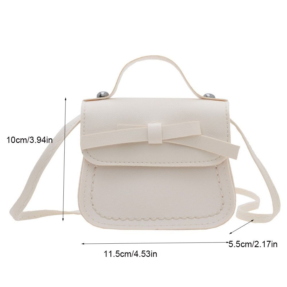 Solid Color Bow Shoulder Bag Handbag Children Small Bag Cute Bow Crossbody Bag  Gift