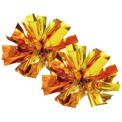 Artec Hand-Free Cheer Pom-Poms, Gold Orange, for Dance, Sports Day, and Cheerleading, 14834