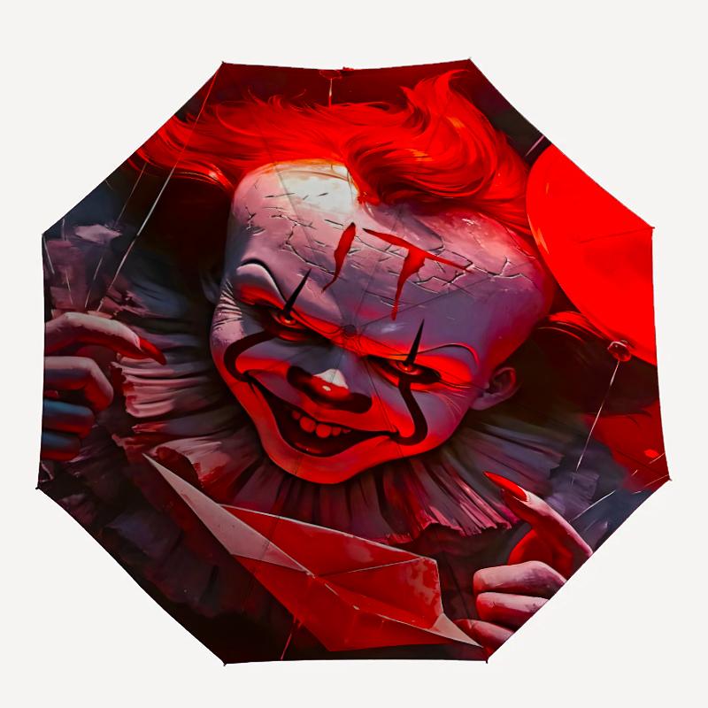1pc Pennywise3 Umbrella, Sun Protection, And UV Shielding. It Has Eight Sturdy Ribs for Outdoor Use And Perfect Gift