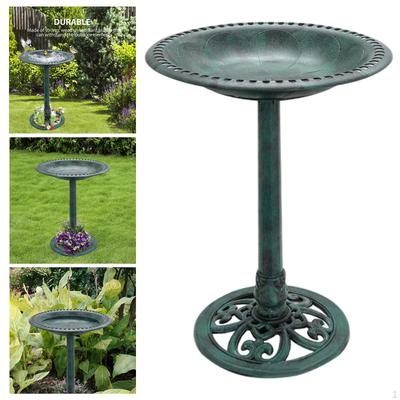 Style Bird Bath Rustic Standing Decoration Lightweight Birdbaths for Garden Balcony Patio Backyard