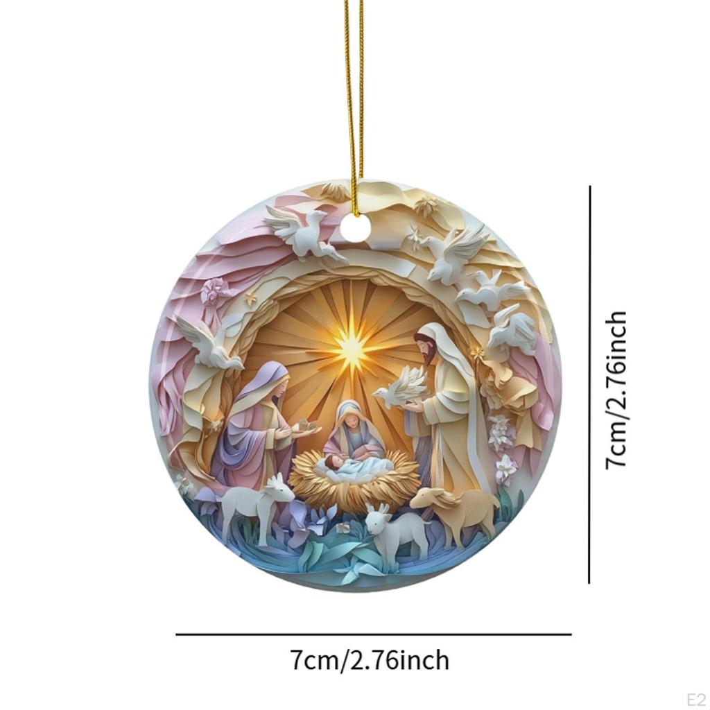 Ozdoba choinkowa, mała zawieszka, szopka, figurka religijna, wisząca bombka świąteczna