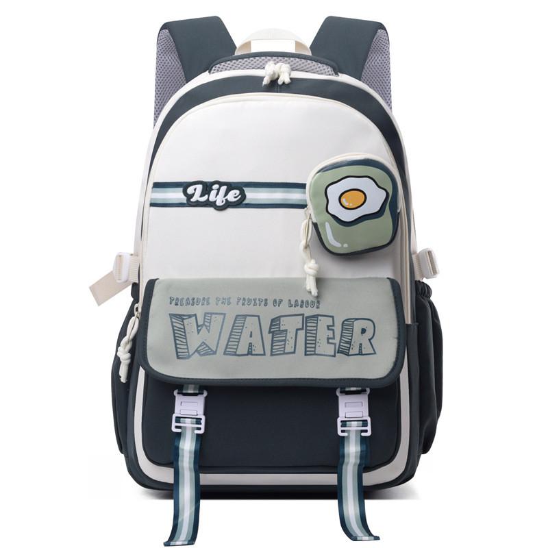 Stylish Spacious New Nylon Backpack For High School And Middle School Students In Purple Pink Green Khaki Black