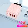 40W Type C USB Fast Wall Charger Multi Port QC3.0 Portable Travel Power Adapter Universal Phone Charger For iPhone Xiaomi Huawei