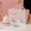 Rabbit Warm Warm Constant Temperature Cup Heating Coaster Insulated Ceramic Cup Cute Gift Water Cup Souvenir Set