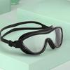 Große Schwimmbrille mit abgerundeten Ecken, flache leichte Schwimmbrille