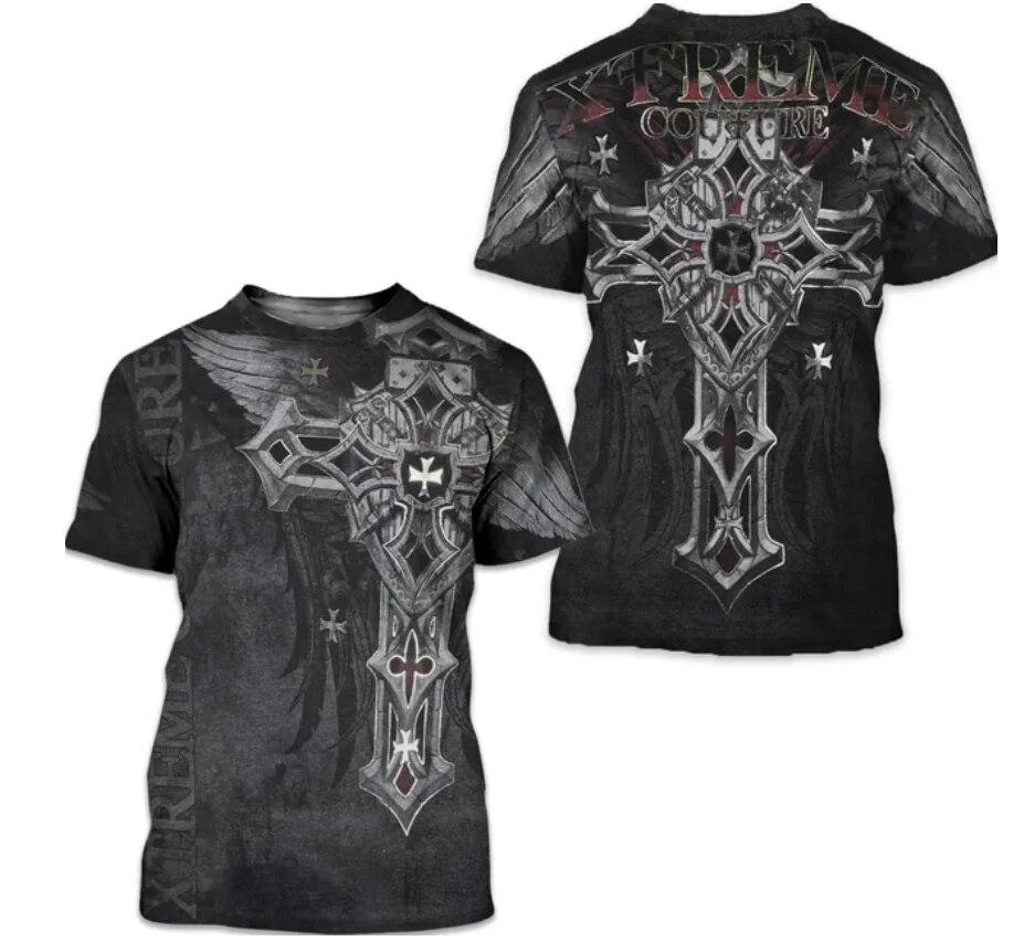 

Футболка для мужчин Archaic By Affliction Colisson, графические футболки с 3D принтом, футболка с короткими рукавами, уличная одежда, Мужская одежда большого размера, топ