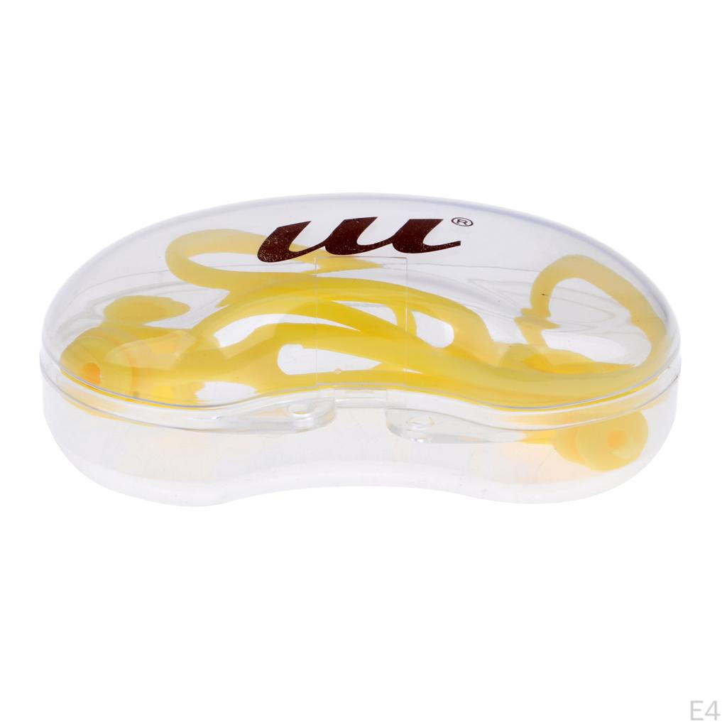 Waterproof Soft PVC Swimming Ear Plug Diving Earplug With Rope Unisex