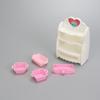 Miniature Dollhouse Storage Cabinet with 3D Features - Internet Celebrity Pretend Play Toy