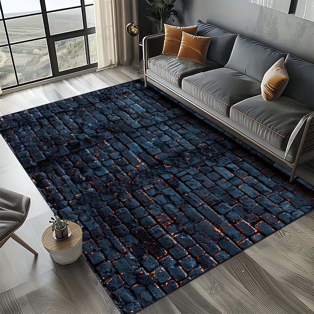 2025 New Style Brick Stone Building Wall Originality Rug Carpet for Living Room Bedroom Home Decor,kid Non-slip for Sofa Doormat