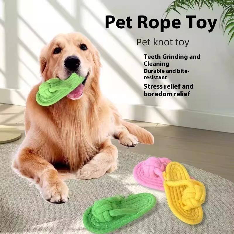 Dog Knot Toy Grinding Teeth Biting Bone Teddy Bigbear Small and Medium Dogs Bored Interactive Pet Supplies