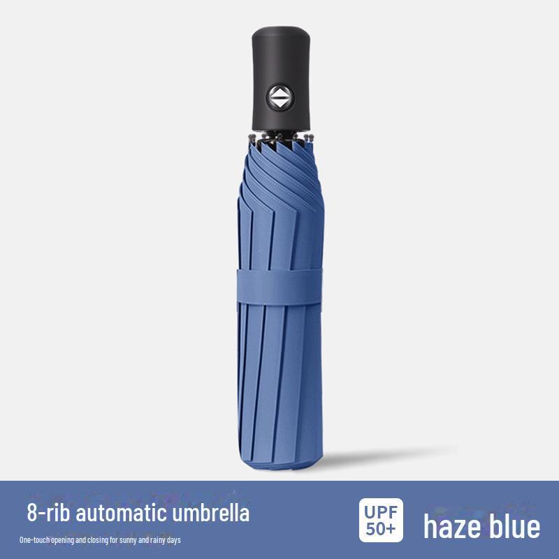 Trefaldigt automatiskt UV-skyddande paraply med anpassad logotyp