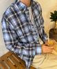 INTEMPOMOOD Retro Light Check Shirt_Blue