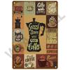 Metal Sign Retro Decor Coffee Vintage Tin Sign Plaque Metal Plate Wall Art Posters For Kitchen Bar Cafe Room Retro Iron Paint
