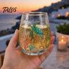 Functional Collectible Glass Cup Ocean-Themed Cup, Jellyfish/Dolphins/Sea Turtles/Octopus Hand-Painted, Thickened Drinking Safe Glassware for