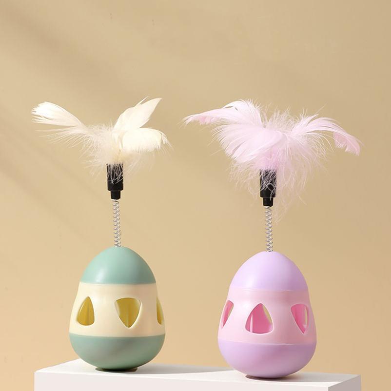 Neues Katzenspielzeug Tumbler Federn auslaufende Spielzeuge Spielzeuge necken Katze Stöcke und Katzen sind selbsterregend und lindern Langeweile.