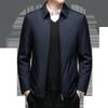 White Duck Down Jacket: Men's Hooded Casual Warm Coat with Removable Liner for Middle-Aged & Elderly