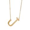18K Gold Stainless Steel Alphabet Necklace—Women's Titanium Steel 26-Letter Pendant