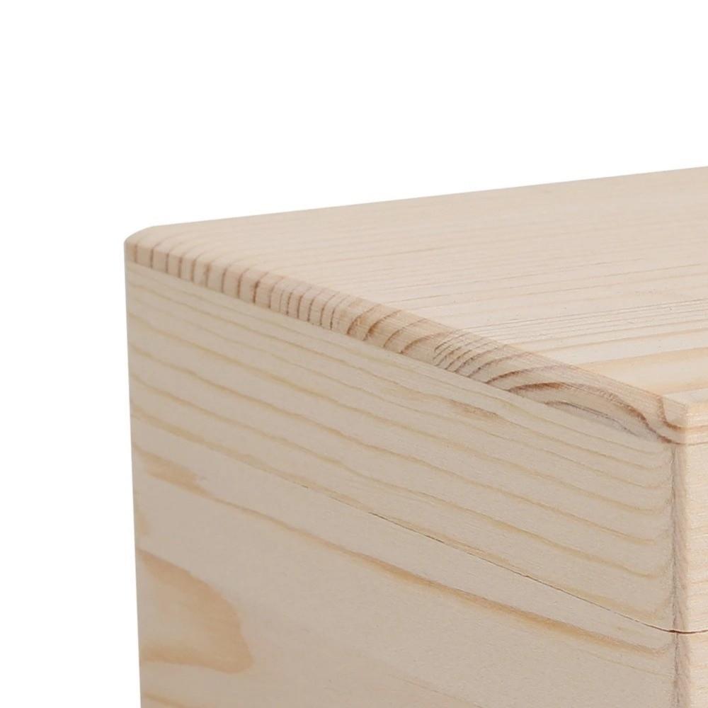 Wooden Storage Box Clamshell Dried Flower Box Retro Jewelry Gift Box  For Home Decor