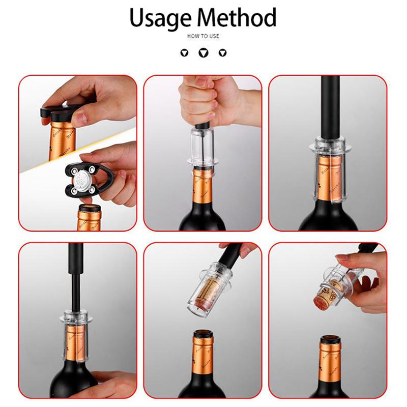 Druckluft-Korkenzieher Druck-Vakuum-Weinkorkenzieher Magnetischer Flaschenöffner Korkenzieher für Wein Weinflaschenöffner KPQ003