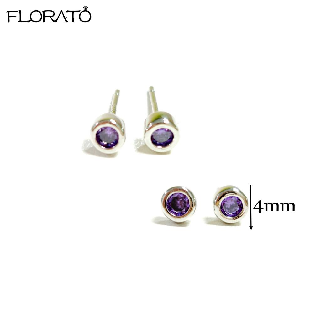 925 Silver Needle Elegant Purple Earrings Exquisite Small Hoop Earrings for Women Fashion Puncture Jewelry Accessories