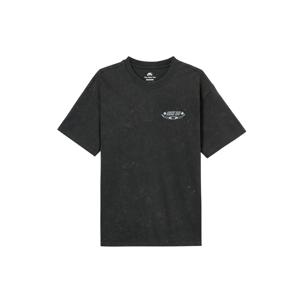 Nike SB T Shirts Men's Gray Black Crew Neck Moderate HV1307-045