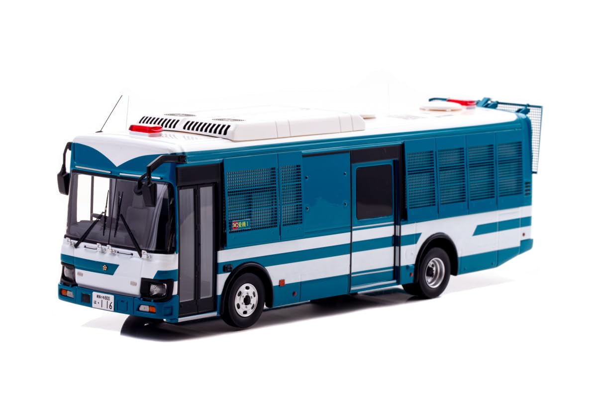 

Isuzu Ergamio 2023 года, Департамент безопасности полиции префектуры Айти, полиция по борьбе с беспорядками, крупногабаритный транспортный автомобиль для личного состава, официальный магазин, ограниченный выпуск, завершен