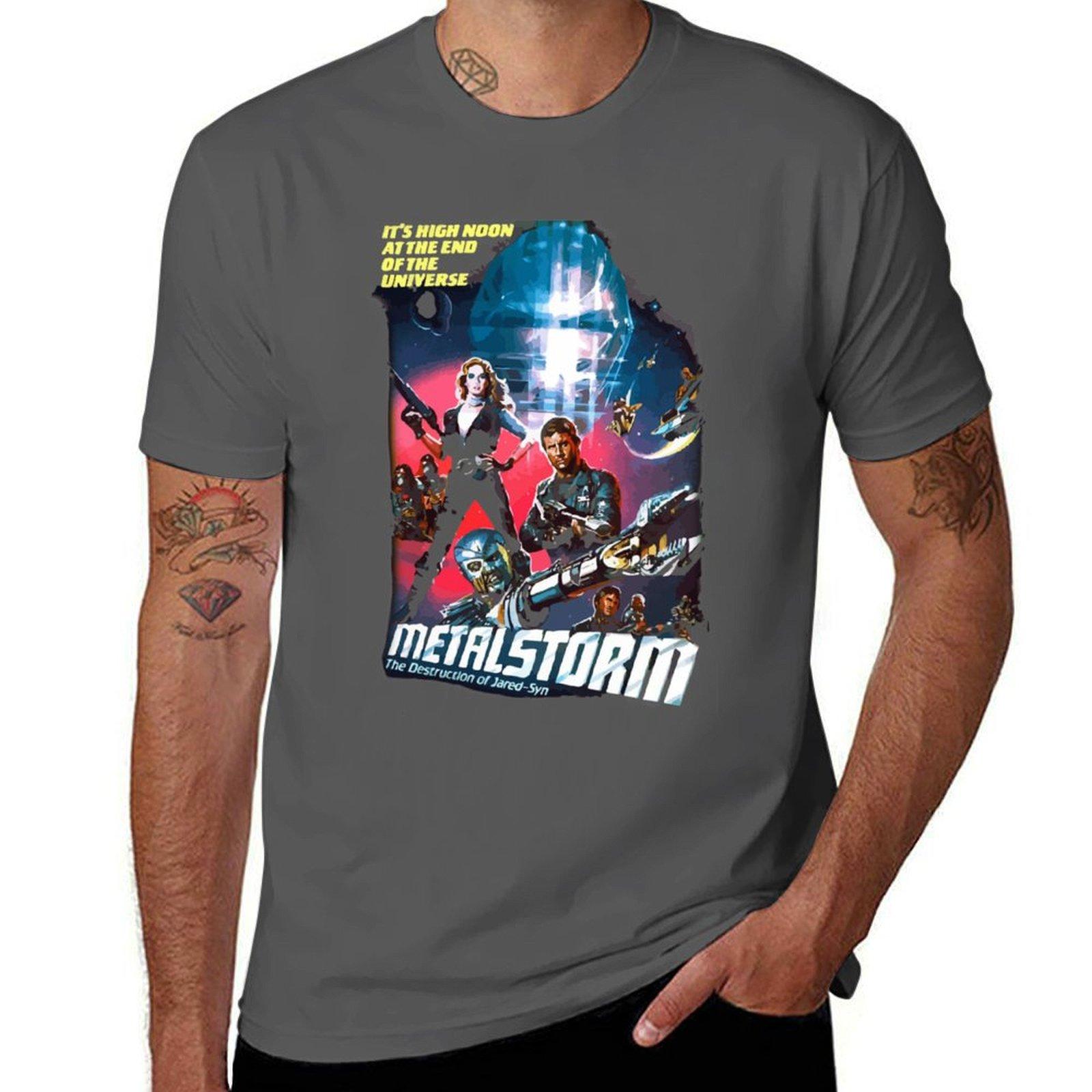 

Футболка Metal Storm, мужская футболка, высококачественная футболка класса люкс, базовая футболка, мужская футболка, хлопковая футболка. 4XL