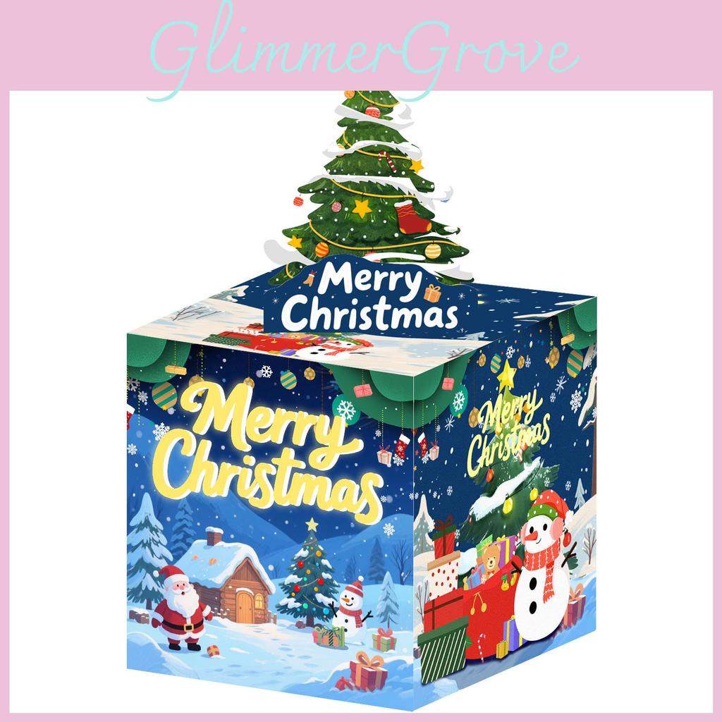 Money Holiday Decor Box With Snowy Night Theme For Christmas And Year New