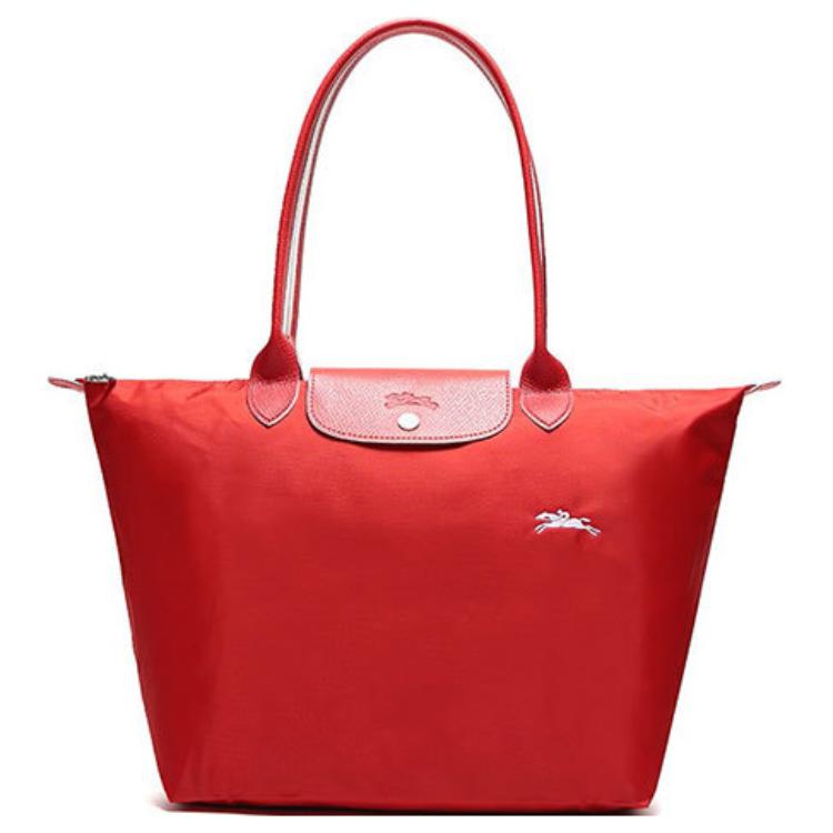New LONGCHAMP Le Pliage Fabric Tote Bag, Shopping Bag, Handbag Women's Vermilion 1899619P20
