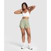 Gymshark Scallop Hem Shaped Shorts Chalk Green B8a9x Ech9