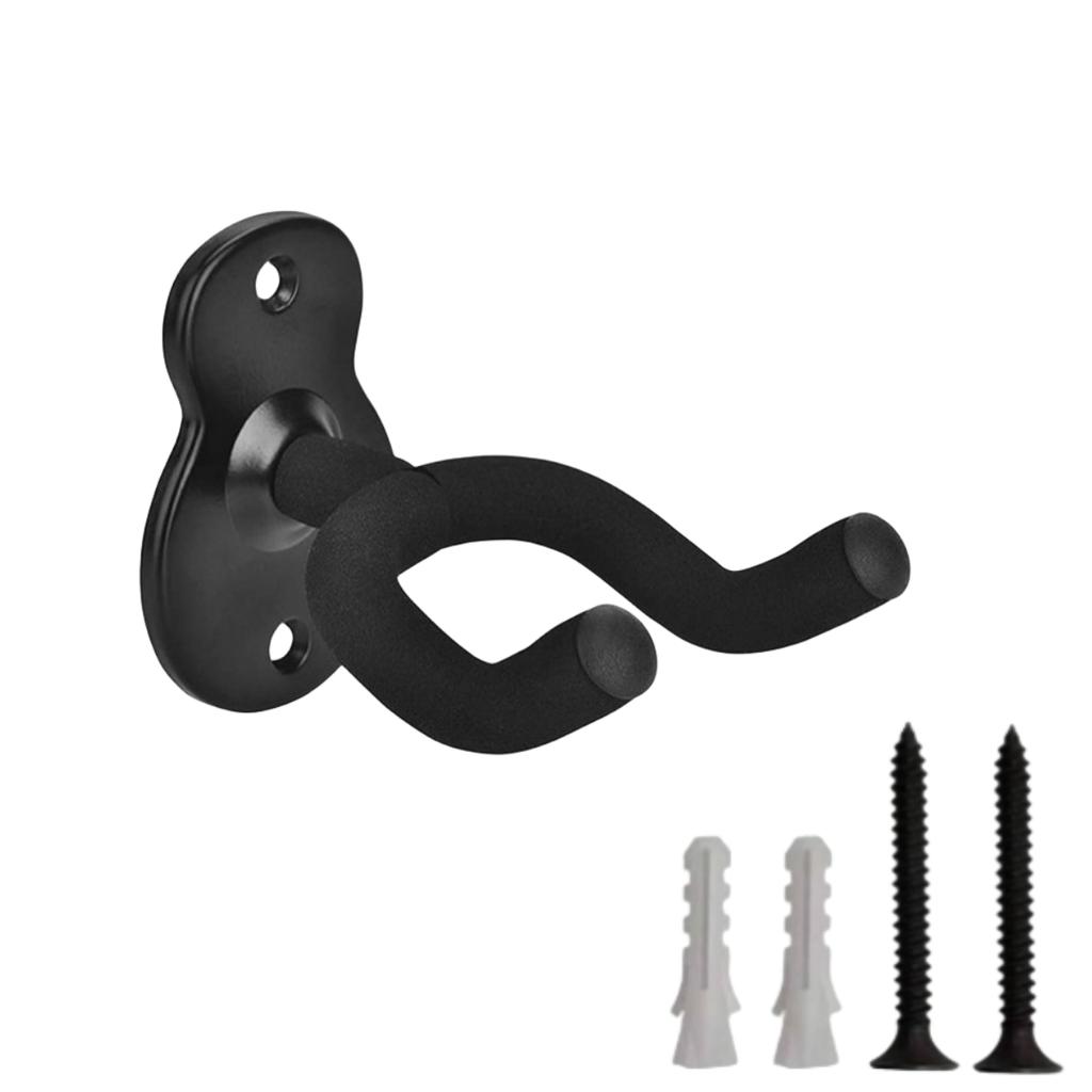 Metal Guitar Hanger Hook Wall Mount Non-slip Holder Stand Rotatable 360°for Electric Guitar Ukulele Instrument Accessories