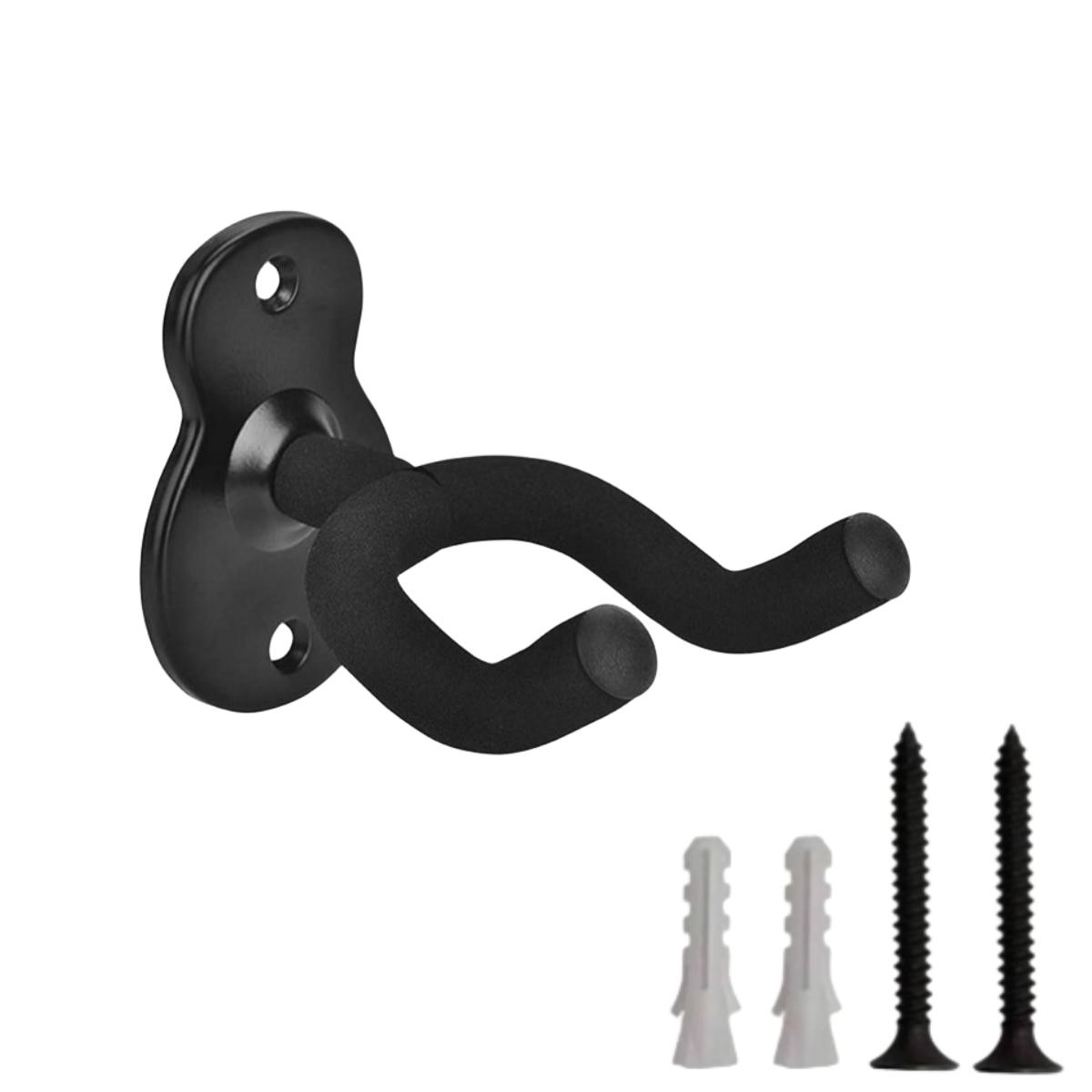 

Metal Guitar Hanger Hook Wall Mount Non-slip Holder Stand Rotatable 360°for Electric Guitar Ukulele Instrument Accessories чёрный