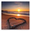 Canvas Print, Heart Love Beach