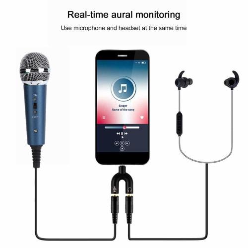 Dynamic Microphone, Condenser Microphone, Wired Microphone, Karaoke Microphone, Handheld Wired Microphone, Recording, 3.5mm Inline U-Shaped Bao Audio