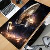 Desk Mat Sci Fi Spaceship Galaxy Print Anti Slip Rubber Mousepad Stitched Edge Keyboard Pad For Pc Laptop Gamers Accessory