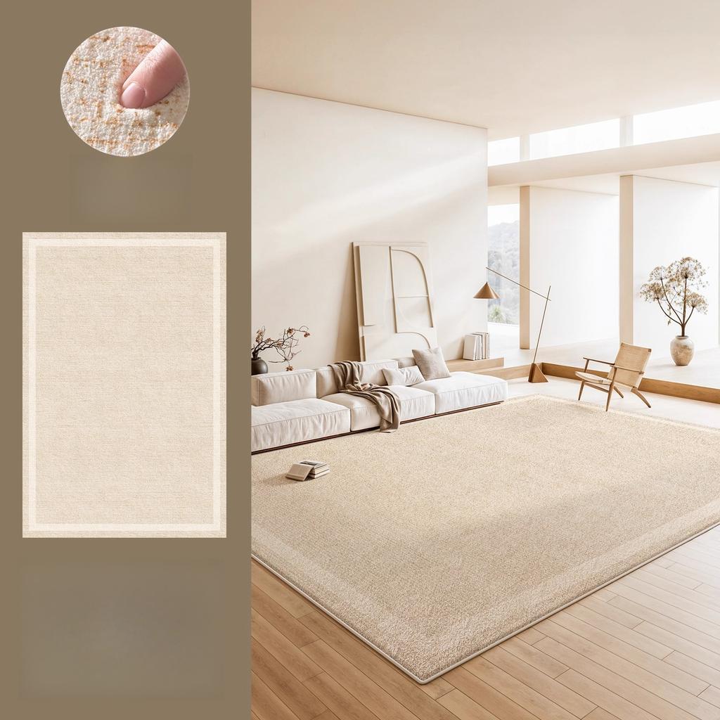 Cream Style Living Room Decoration Large Carpet Thicken Plush Study Rug Minimalist Rugs for Bedroom Fluffy Soft Lounge Floor Mat