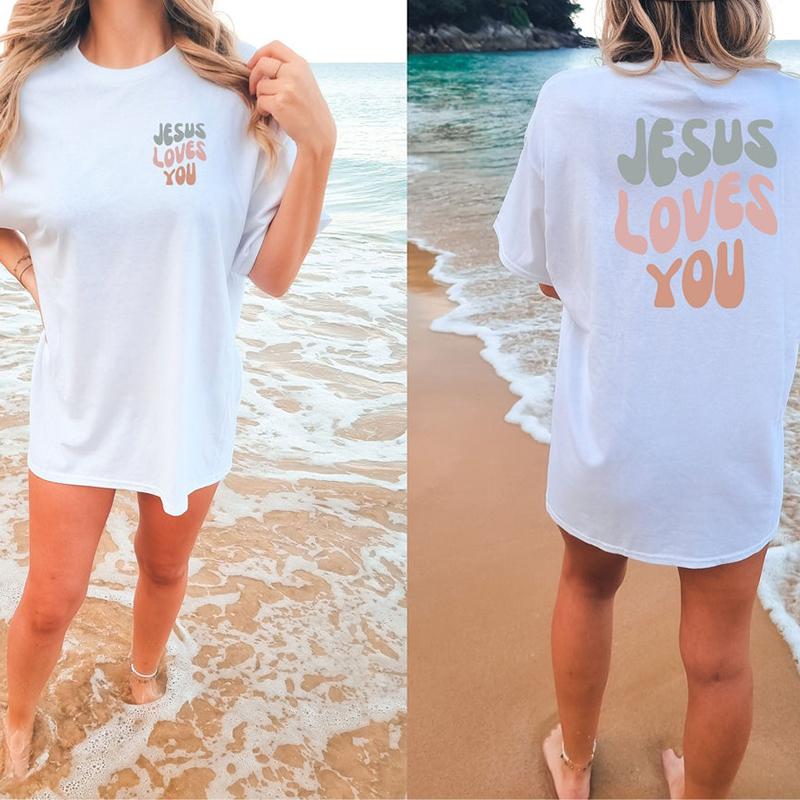 Loves You Comfort Colors Tricouri Cămașă Creștină Pulover Creștin Cămașă Isus Cămașă Versete Biblice Tricouri Comfort Colors Christia