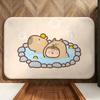 Animal C-Capybara Floor Mat Soft Flannel Entrance Door Mat Non Slip Absorbent Bathroom Bedroom Floor Rug