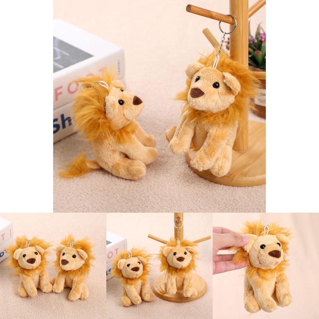 Plush Lion Keychain Toy With Short Plush Material For Girls And Gift Ideas