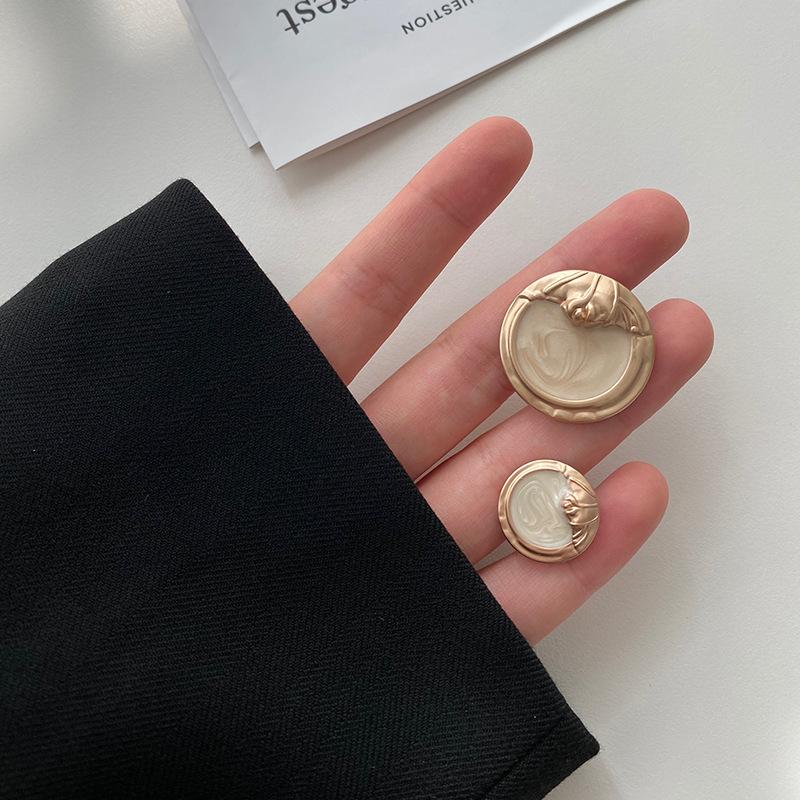 Golden Buttons For Sewing Clothing Replacement Coat Decorative Diy Crafts Supply Garments Settings Metal Button 6pcs Wholesale