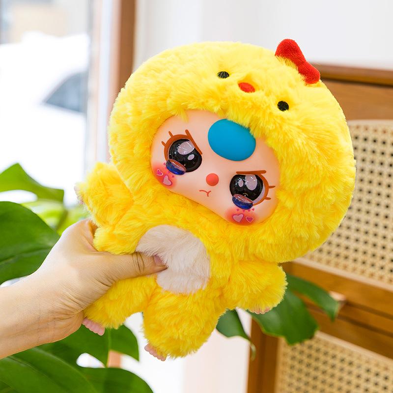 New vinyl baby three-year-old jelly bean doll plush doll 8-inch doll rabbit tide play ornament for gifts