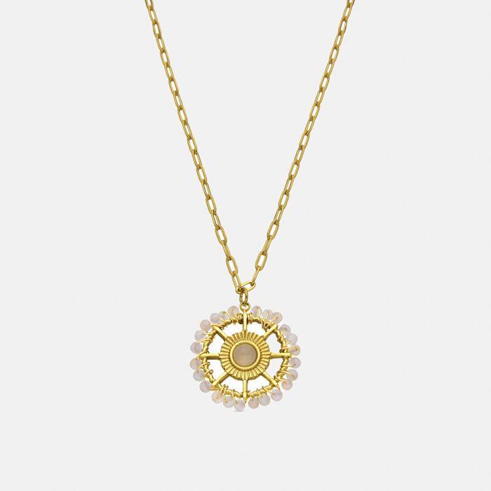 Collier Luxenter avec Zirconia brillant finition or 18k - Yakde