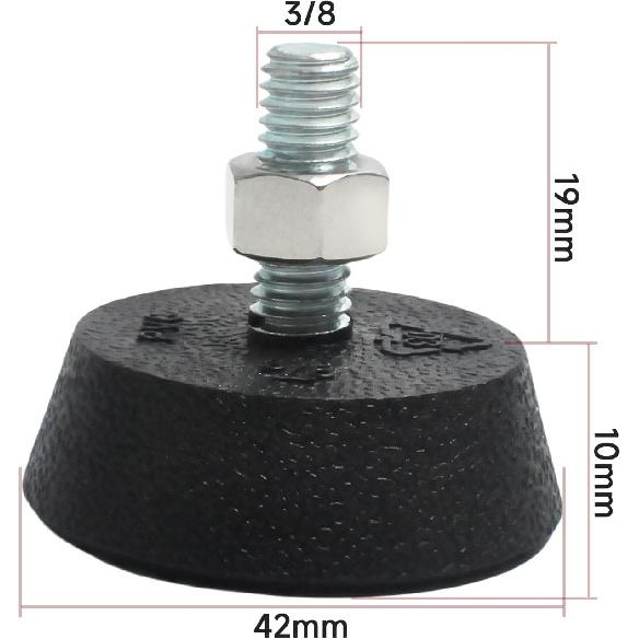 for Peloton Exercise Bike Non-Slip Fixed Support Pads Bicycle Rubber Swivel Foot Pads Upgraded Stainless Steel 3/8 Inch Leveling Screws Non-Slip