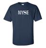 NYSE FUNNY RECESSION TEE New York Stock Market Cotton Navy Blue White T-Shirt