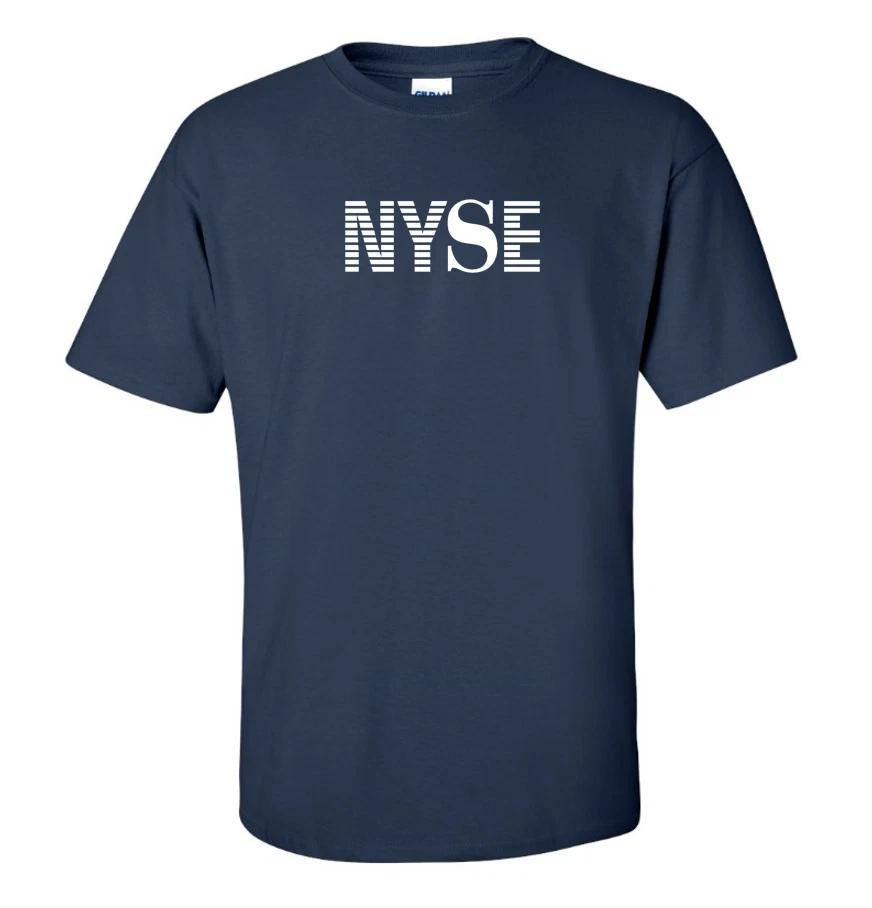 

NYSE FUNNY RECESSION TEE New York Stock Market Cotton Navy Blue White T-Shirt M