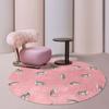 1 runde, rutschfeste Matte mit Leopardenmuster in Braun-Beige für Wohnzimmer, Schlafzimmer, Eingangsbereich – ideal für moderne Wohnräume