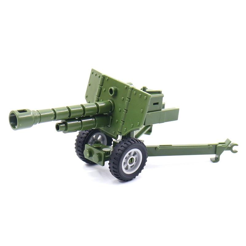 WW2 Germany Soldier Cannon Minifigures Soldiers Military Weapon Building Blocks Kit Bricks Model Kids Toys